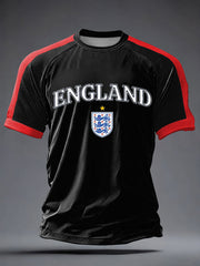 Men's UK Football Lover England  2026 Printed short sleeve t-shirt