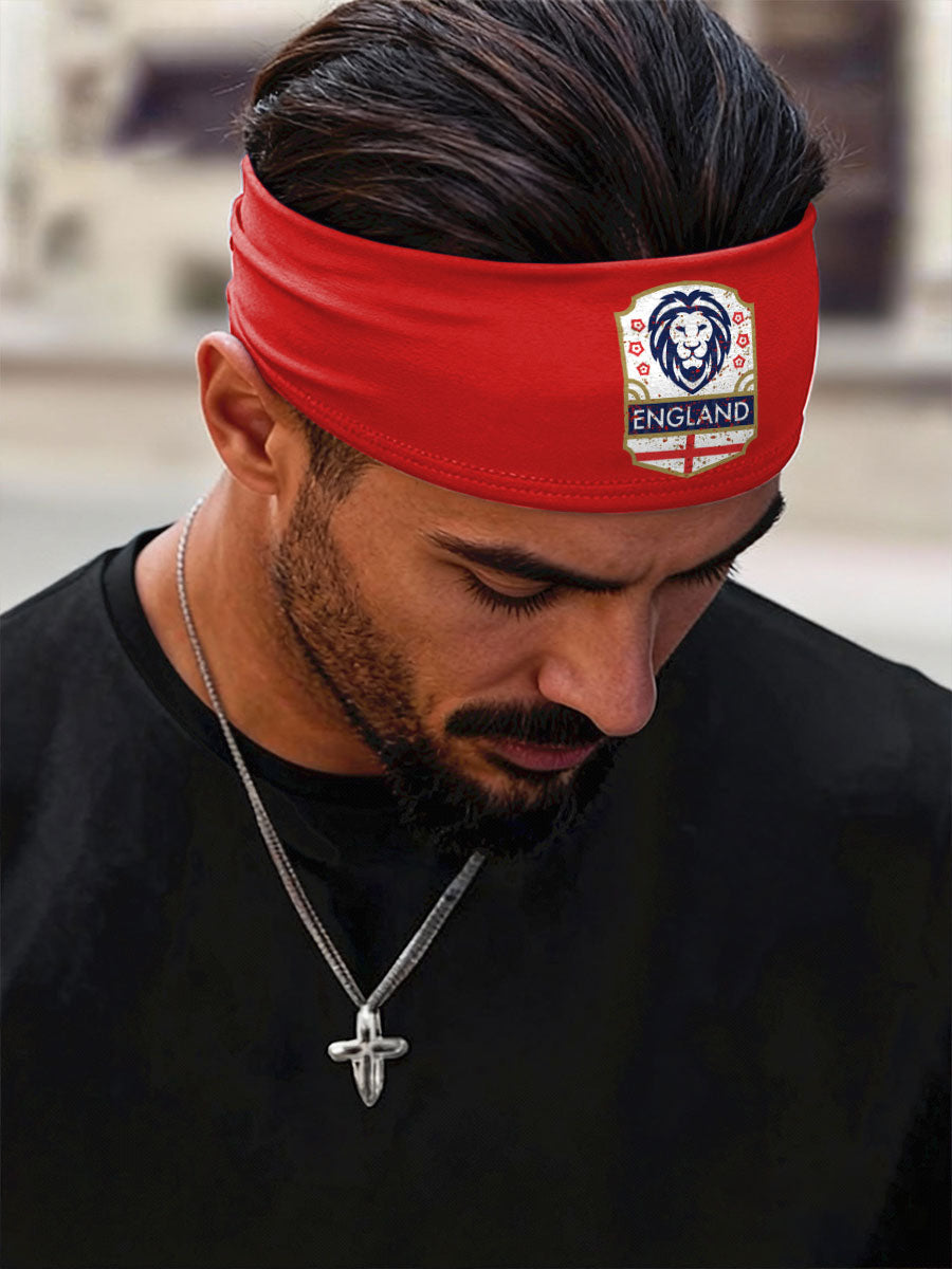 Sport-Stirnband mit Aufdruck für Fans des englischen Fußballs