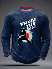 Herren-Langarmshirt mit Waffelstruktur, passend für Musikliebhaber aus Großbritannien (Mods).
