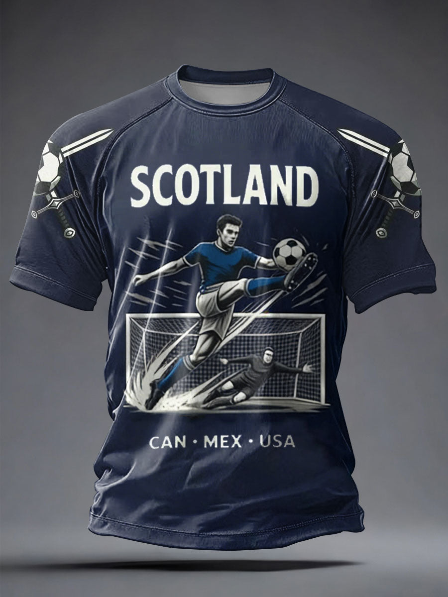 Men's UK Football Lover Scotland Printed short sleeve t-shirt