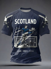 Men's UK Football Lover Scotland Printed short sleeve t-shirt