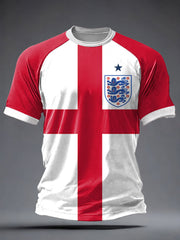 Men's UK Football Lover England Printed short sleeve t-shirt