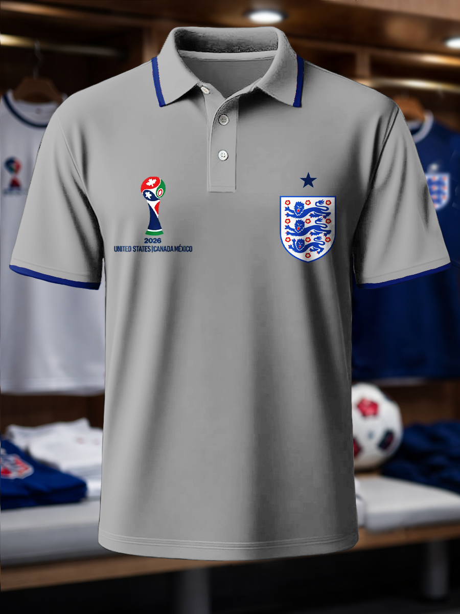 Men's UK Football Lover 2026 England Printed polo shirt