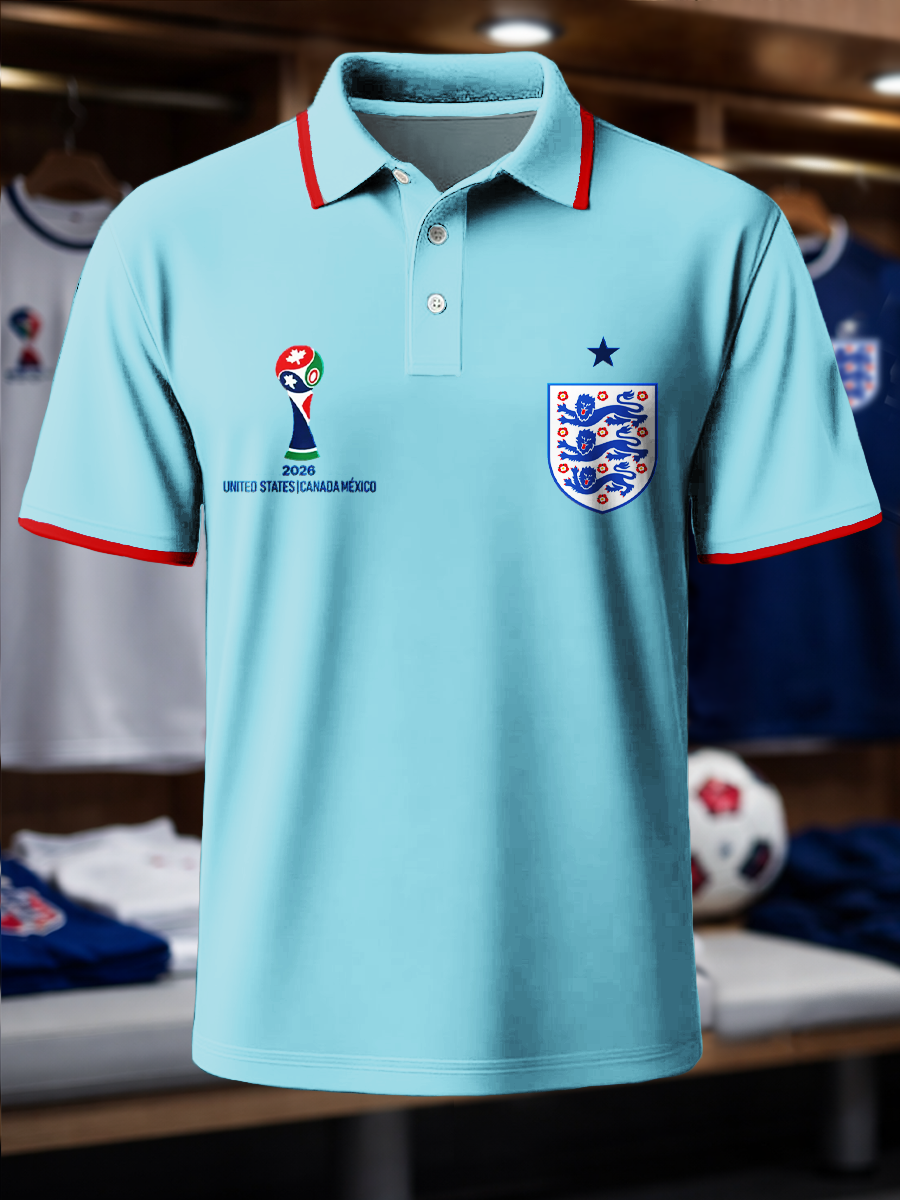 Men's UK Football Lover 2026 England Printed polo shirt
