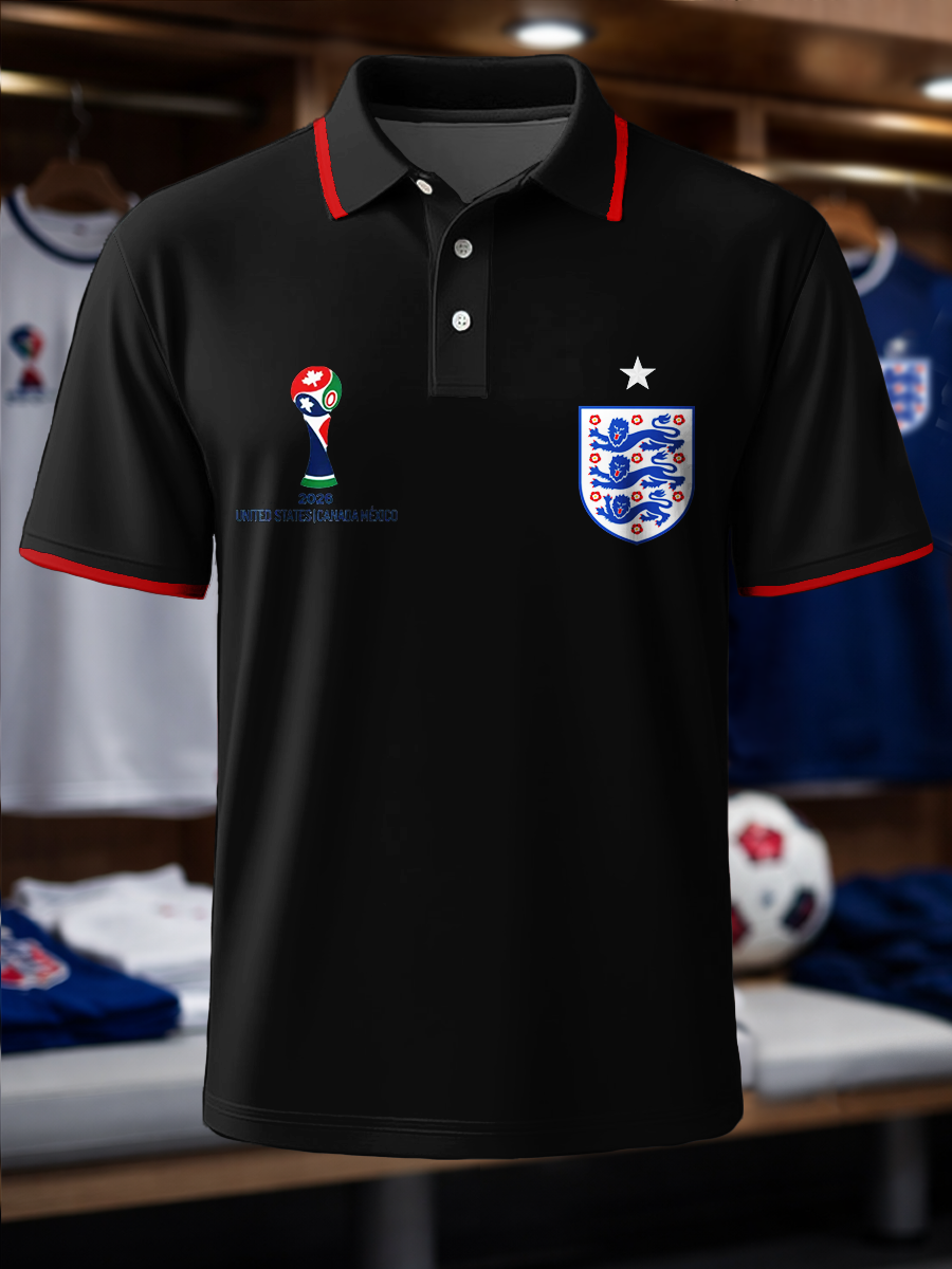 Men's UK Football Lover 2026 England Printed polo shirt