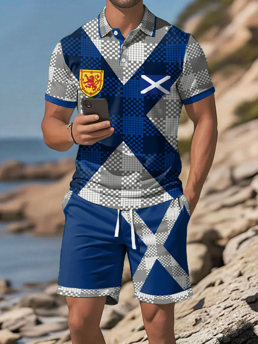 Schottland Fußballfan-Sets für Herren mit Tartan-Armee-Print