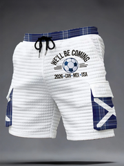 Men's Scotland Football Lover Tartan Army Printed Shorts