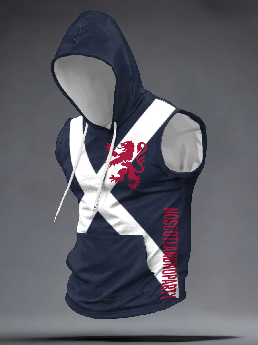 Kapuzen-Tanktops für Herren mit schottischem Fußballmotiv und Tartan-Armee-Print