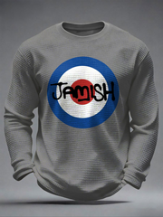 Herren-Langarmshirt mit Waffelstruktur, passend für Musikliebhaber aus Großbritannien (Mods).
