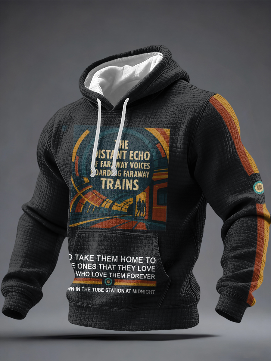 Karierter Baumwoll-Hoodie für Herren, UK Mods, Musikliebhaber