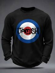 Herren-Langarmshirt mit Waffelstruktur, passend für Musikliebhaber aus Großbritannien (Mods).
