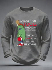 Herren-Langarmshirt mit Waffelstruktur, passend für Musikliebhaber aus Großbritannien (Mods).