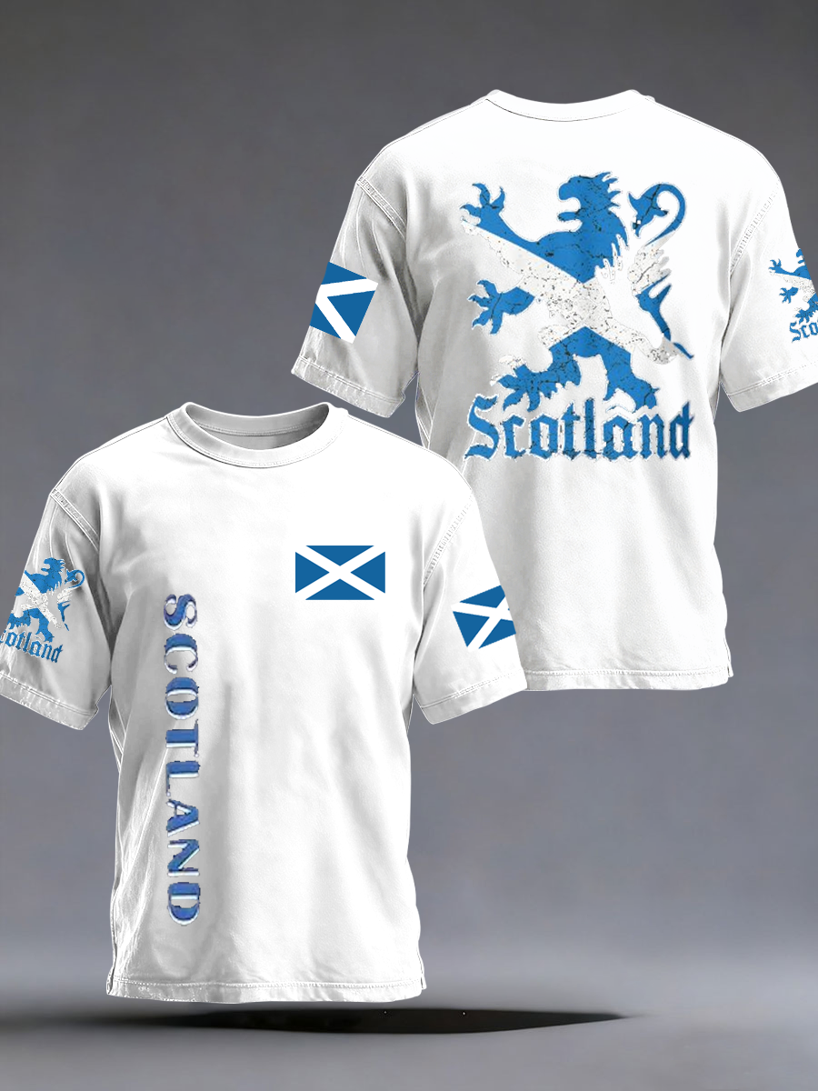 Men's UK Football Lover Scotland Printed  short sleeves t-shirt