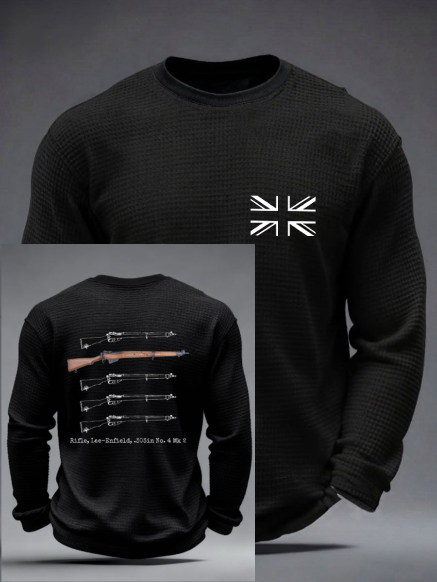 Men's The Lee-Enfield Rifle Waffle Long Sleeve T-Shirt
