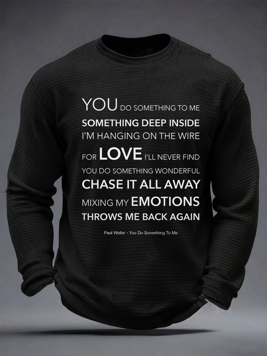 Men's UK Mods Music Lover Waffle Long Sleeve T-Shirt