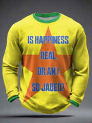 Men's Paul Weller Lyrics Print Waffle Long Sleeve T-Shirt