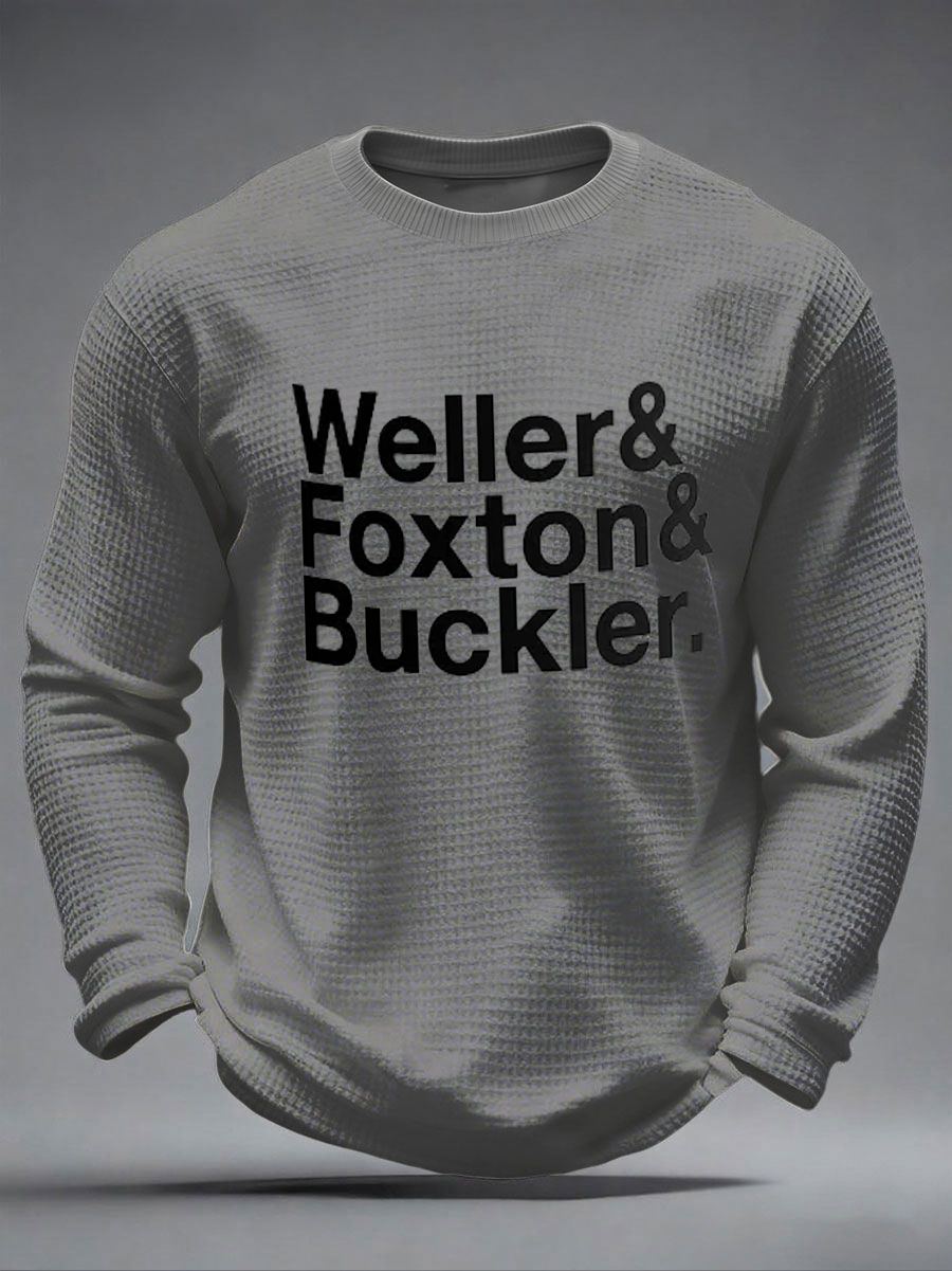 Men's Paul Weller The Jam Band Mod British Music The Modfather Waffle Long Sleeve T-Shirt