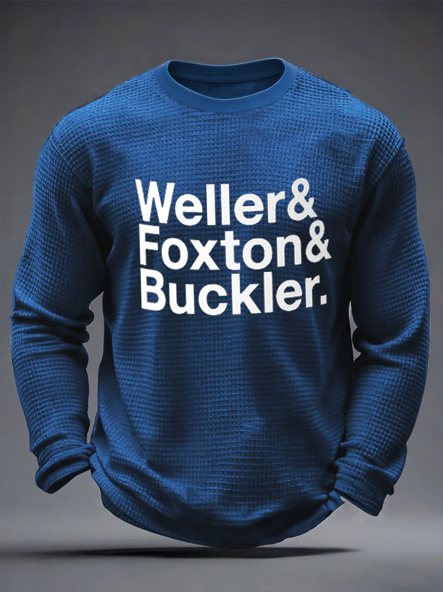 Men's Paul Weller The Jam Band Mod British Music The Modfather Waffle Long Sleeve T-Shirt