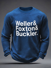 Men's Paul Weller The Jam Band Mod British Music The Modfather Waffle Long Sleeve T-Shirt