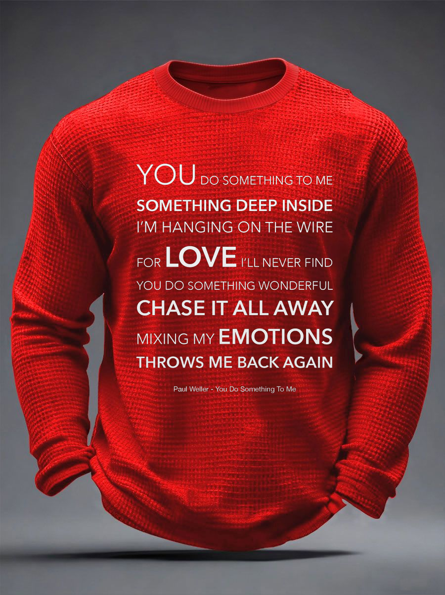 Men's UK Mods Music Lover Waffle Long Sleeve T-Shirt