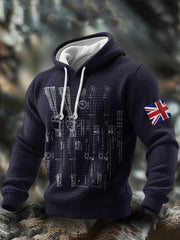 Herren-Hoodie aus Baumwolle mit Lee-Enfield-Gewehr-Muster