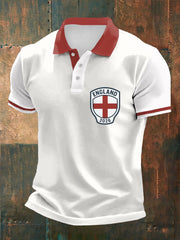 Men's UK Football Lover 2026 England Printed polo shirt