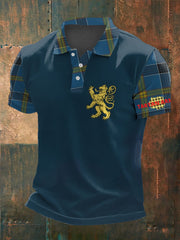 Men's UK Football Lover Scotland Printed  polo shirt