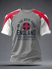 Men's UK Football Lover 2026 England Printed short sleeve t-shirt
