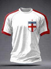 Men's UK Football Lover England Printed short sleeve t-shirt
