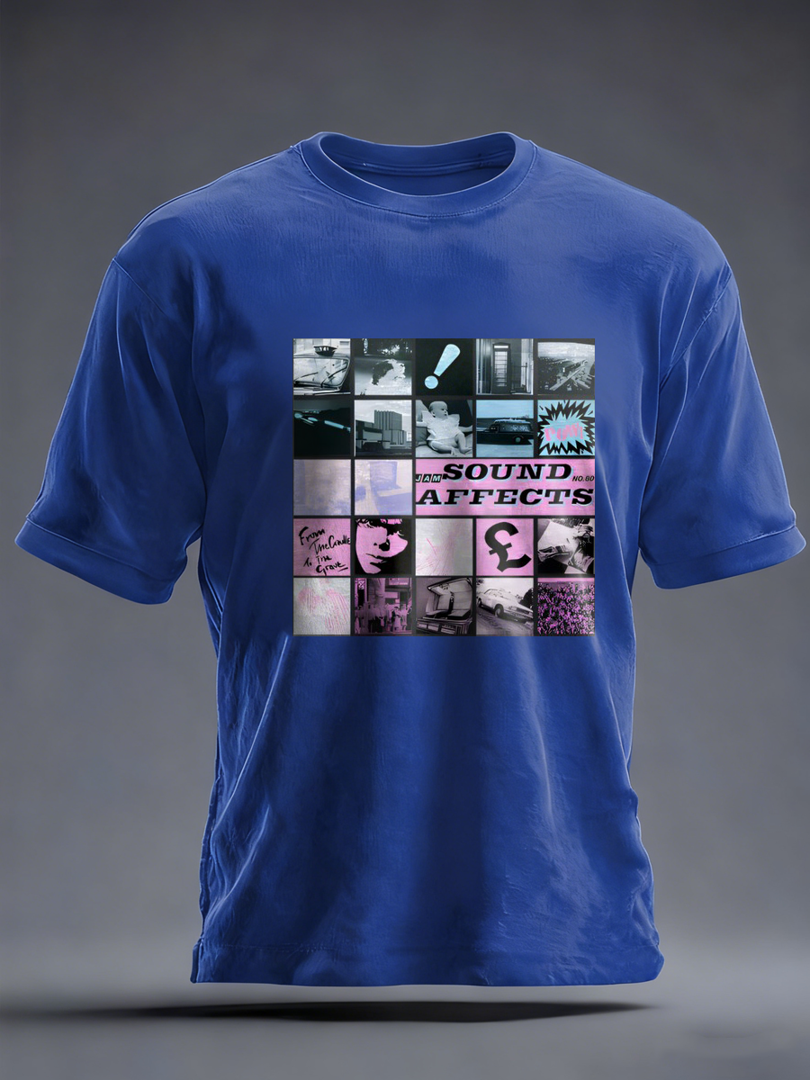 Men's UK Mods Music Lover imitation cotton short-sleeved T-shirt