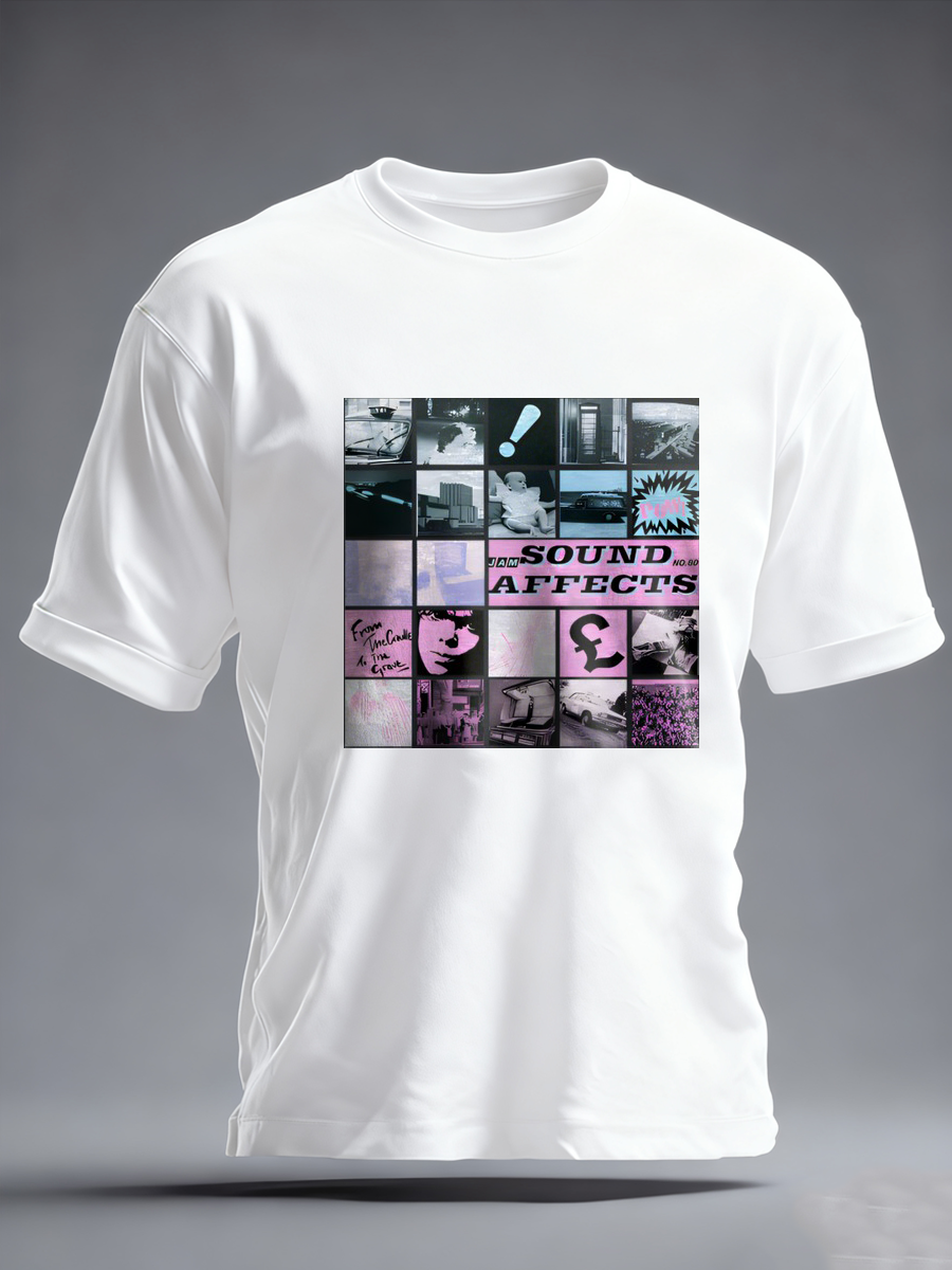 Men's UK Mods Music Lover imitation cotton short-sleeved T-shirt