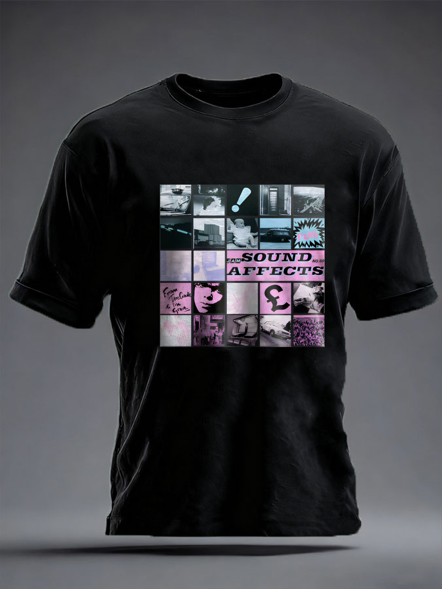 Men's UK Mods Music Lover imitation cotton short-sleeved T-shirt