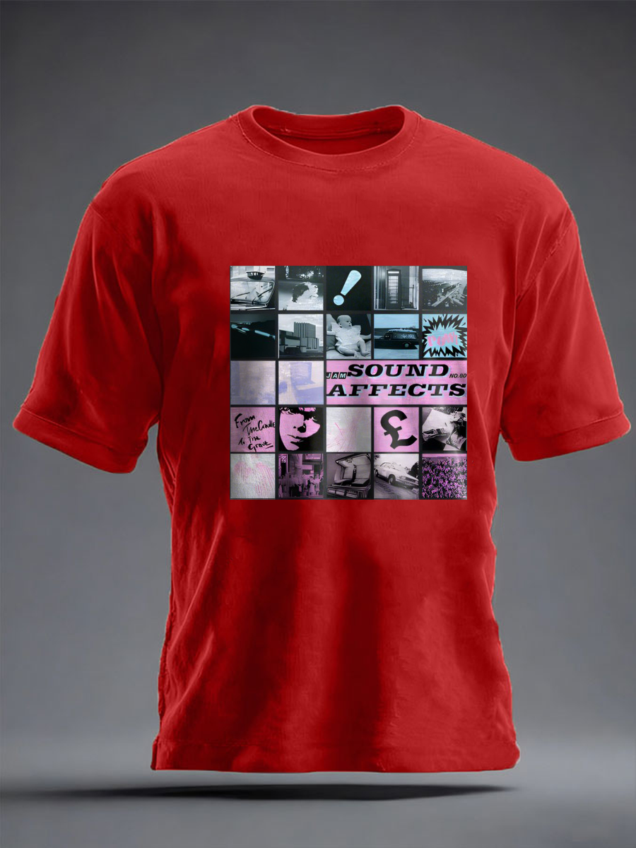 Men's UK Mods Music Lover imitation cotton short-sleeved T-shirt