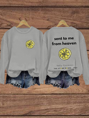 Women's Lemon Roses Music Lover Printed polyester sweatshirt