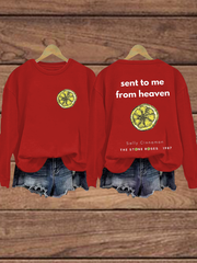 Women's Lemon Roses Music Lover Printed polyester sweatshirt