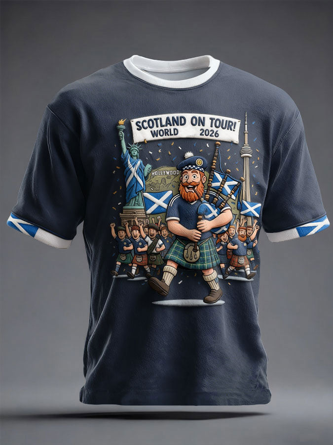 Unisex Scotland Football Lover Tartan Army Printed T-shirt