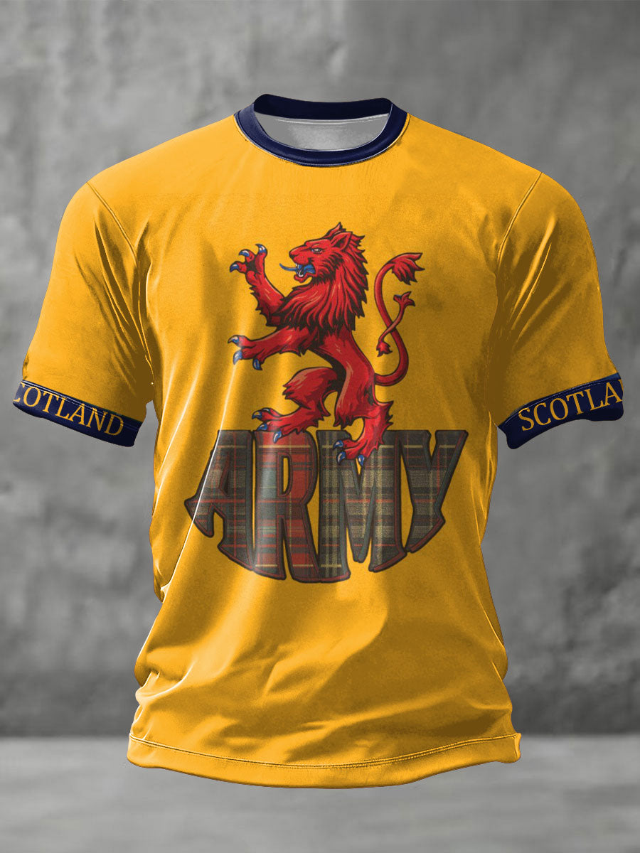 Unisex Scotland Football Lover Tartan Army Printed T-shirt