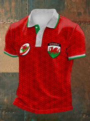 Herren-Freizeittops mit Aufdruck für Rugby-Fans aus Wales (CYMRU)