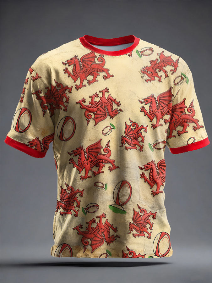 Unisex Wales Rugby Lover CYMRU Printed T-shirt