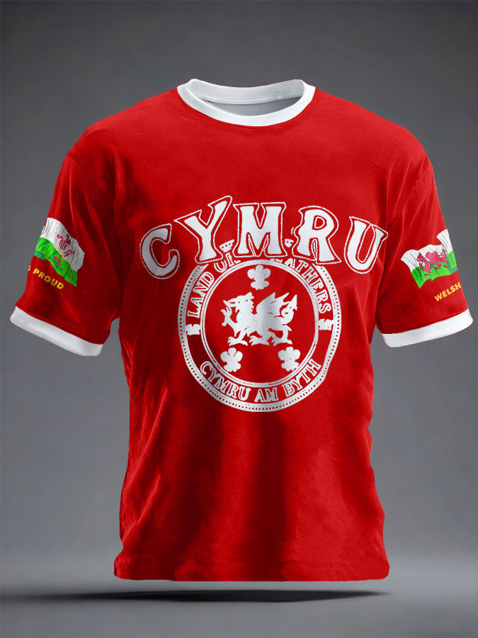 Unisex-T-Shirt mit Aufdruck „Wales Rugby Lover CYNRU“