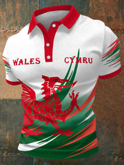 Herren-Freizeittops mit Aufdruck für Rugby-Fans aus Wales (CYMRU)
