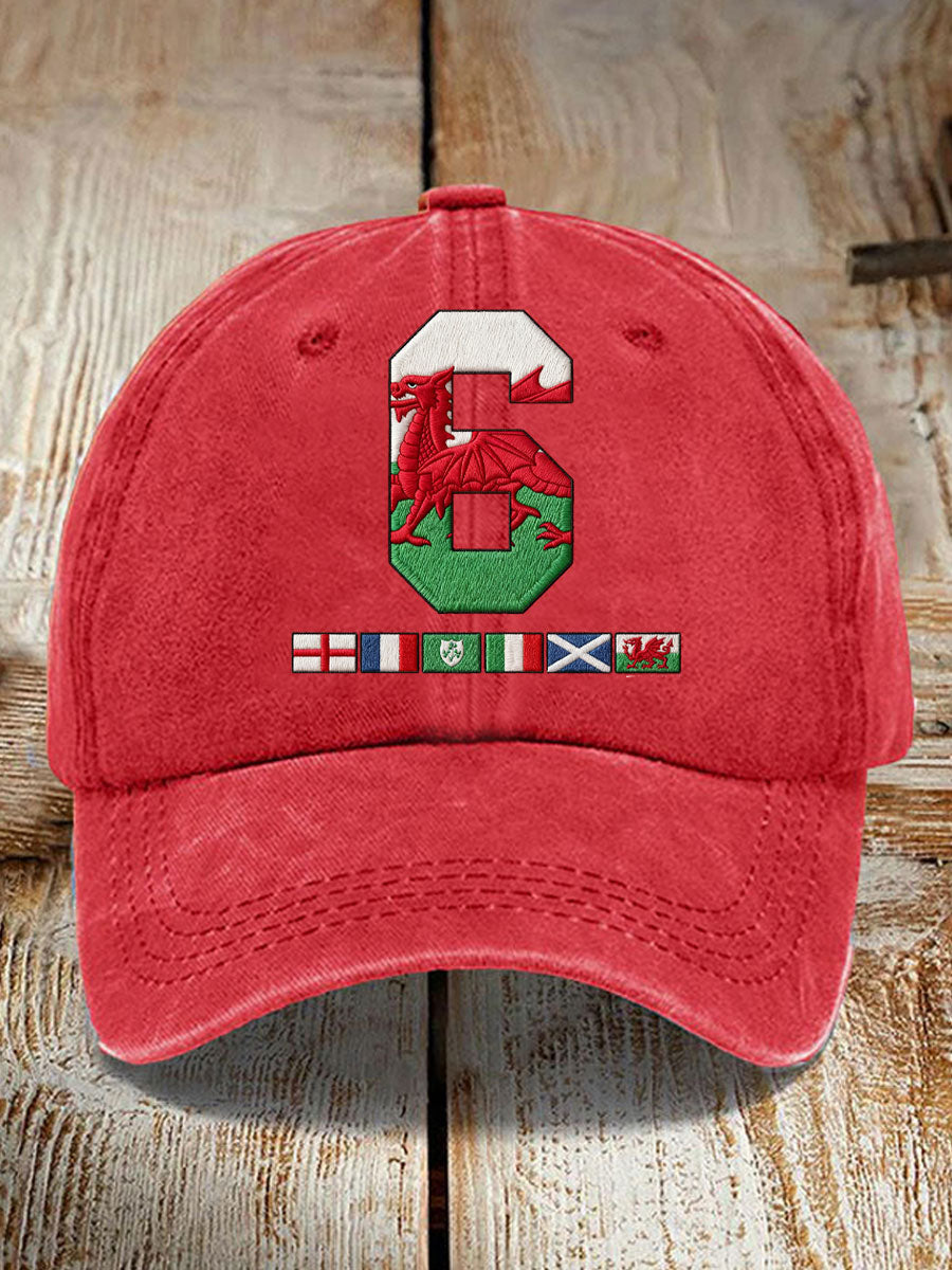 Unisex-Mütze mit Wales-Rugby-Motiv (CYMRU)