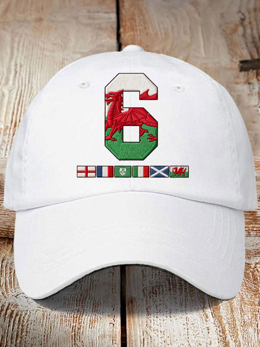 Unisex-Mütze mit Wales-Rugby-Motiv (CYMRU)