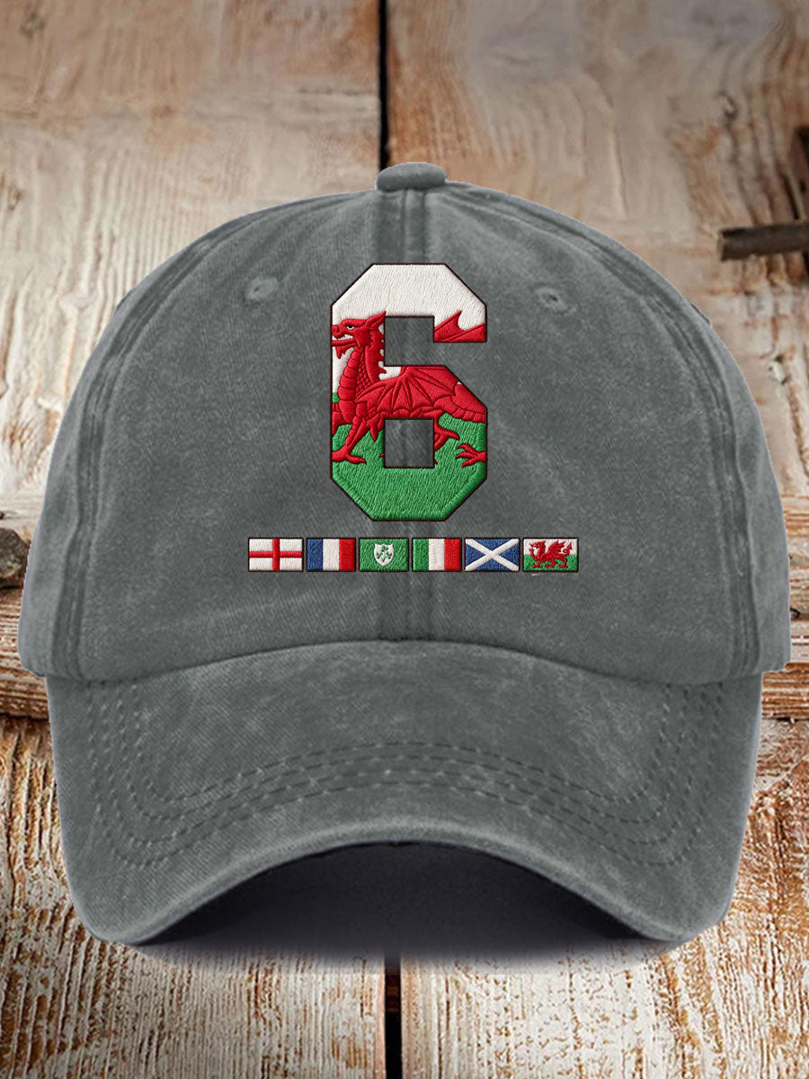Unisex-Mütze mit Wales-Rugby-Motiv (CYMRU)