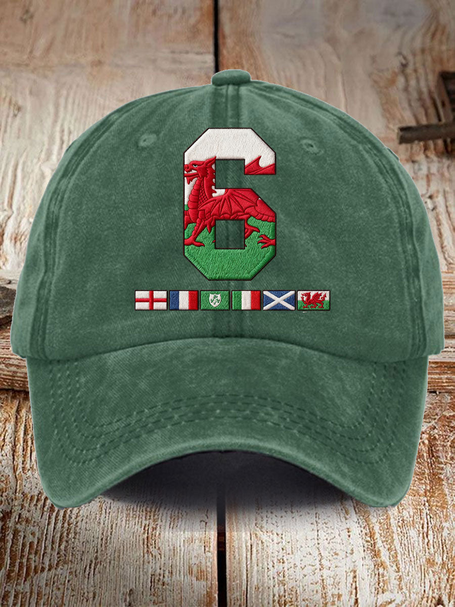Unisex-Mütze mit Wales-Rugby-Motiv (CYMRU)