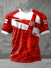 Herren-T-Shirt mit Aufdruck für Rugby-Fans aus England
