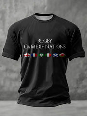 Unisex Rugby-Fan-T-Shirt mit Aufdruck