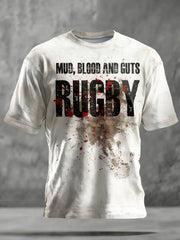 Unisex-T-Shirt mit Aufdruck für Blood-Rugby-Fans