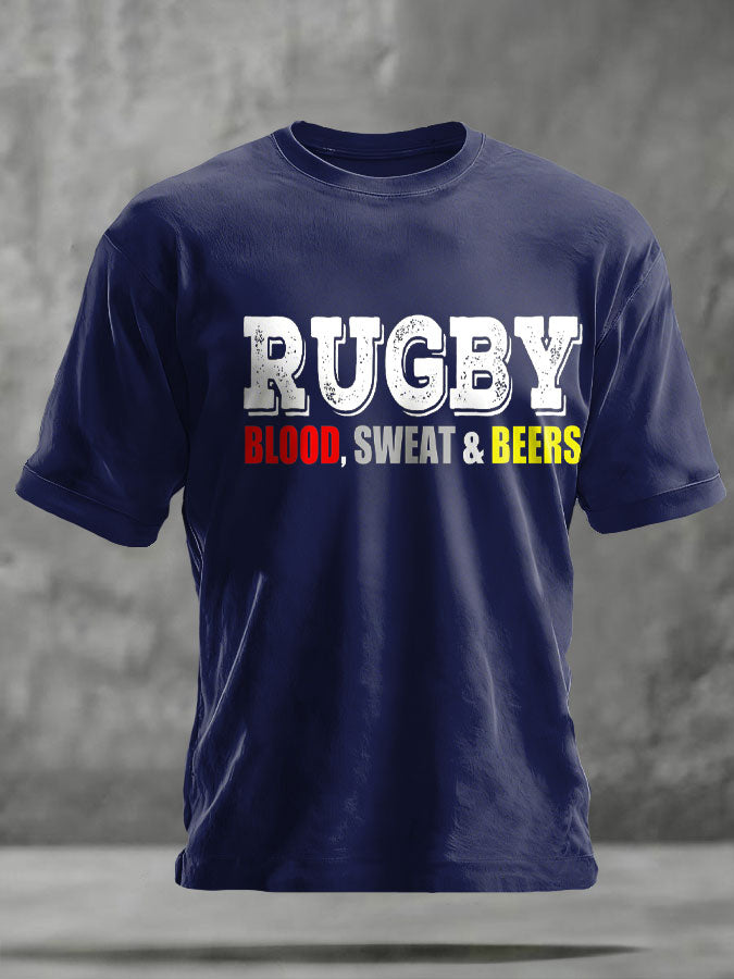 Unisex Rugby-Fan-T-Shirt mit Aufdruck