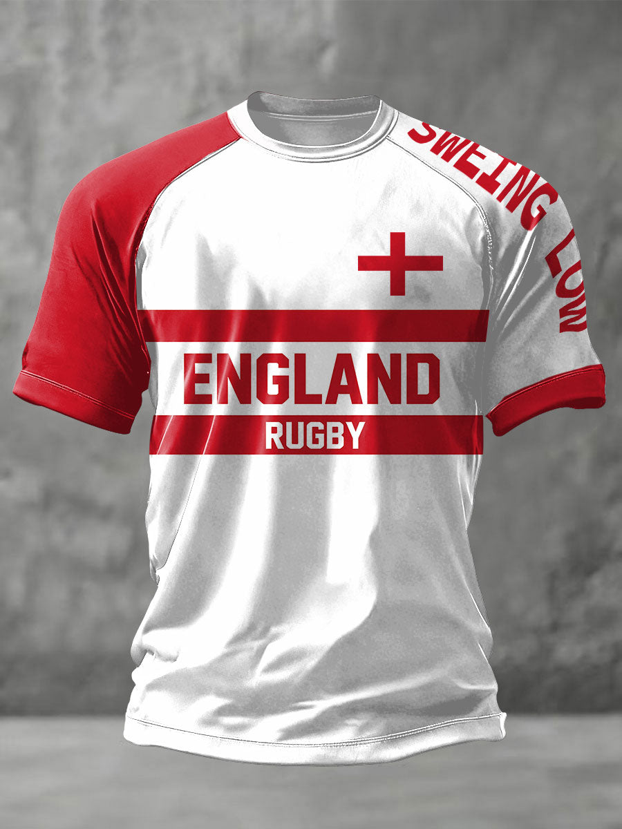 Herren-T-Shirt mit Aufdruck für Rugby-Fans aus England